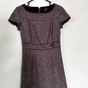 Ann Taylor Plum Tweed Dress